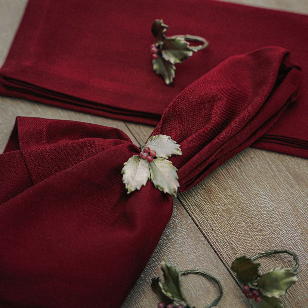 Holly Napkin Rings