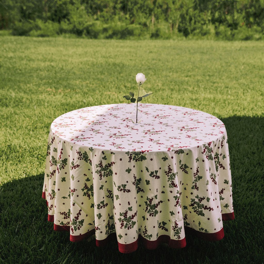 Gooseberry Red & Green | French Tablecloth